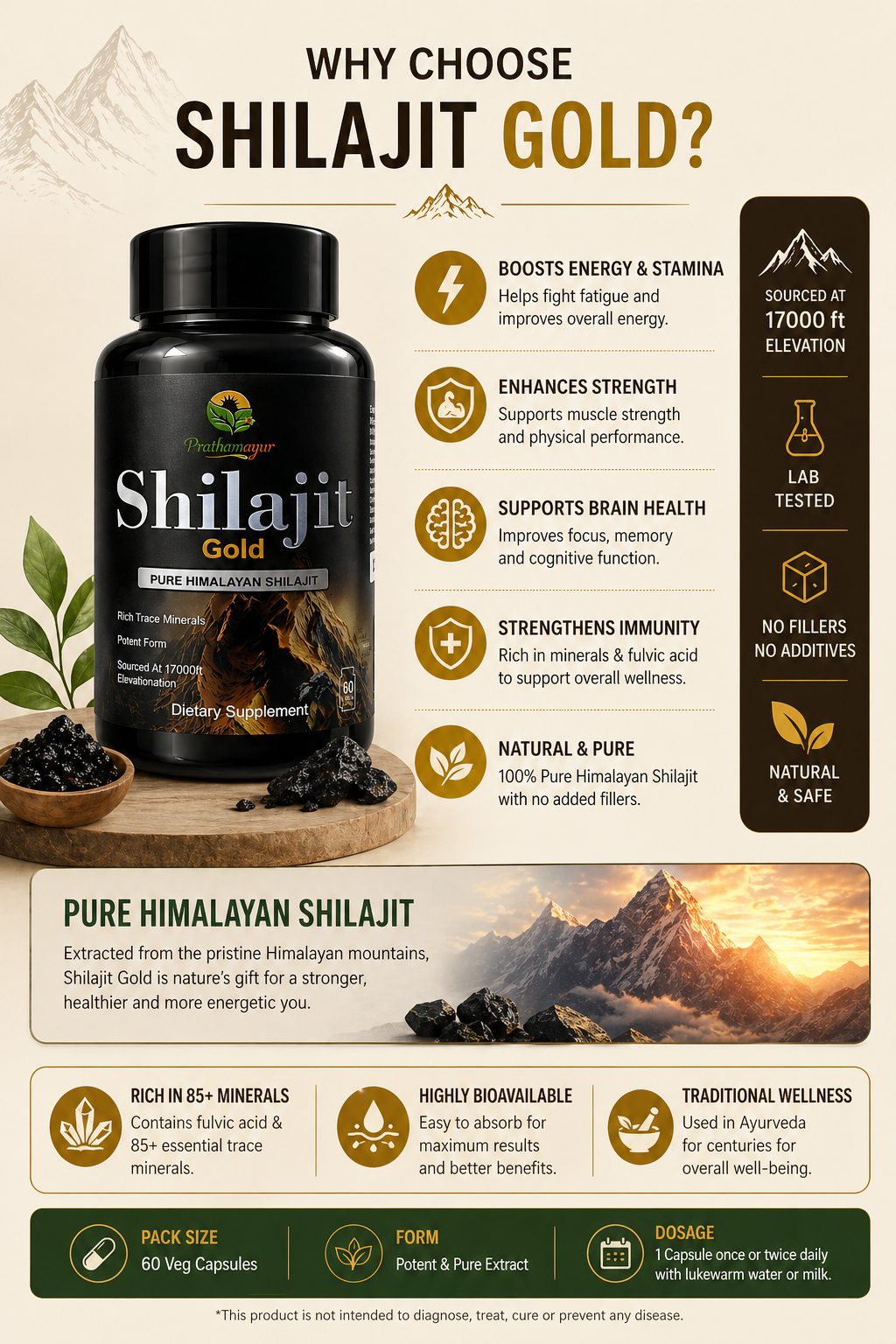 Pratham Ayur Pure Himalayan Shilajit Capsules - Image 4