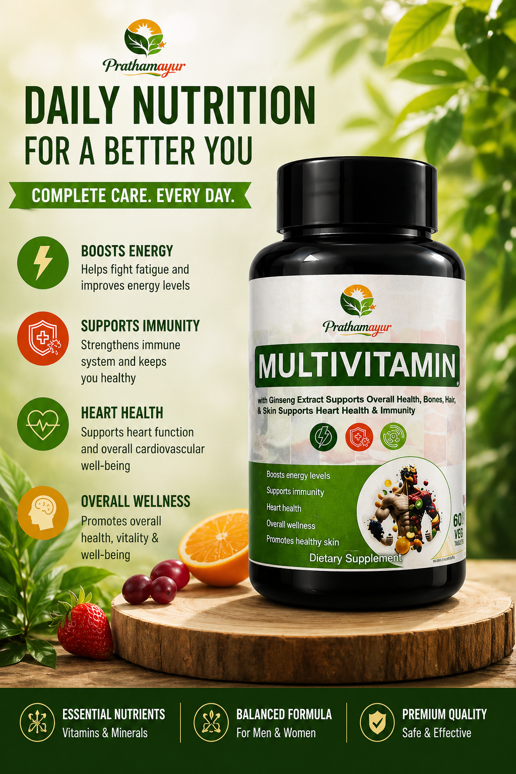 Pratham Ayur Multivitamin Capsules for Energy - Image 2